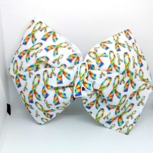Autism Awareness hair Bow